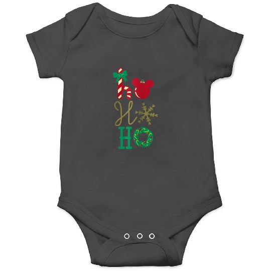 Disney Mickey Icon Ho Ho Ho Holiday Raglan Baseball Tee Onesies