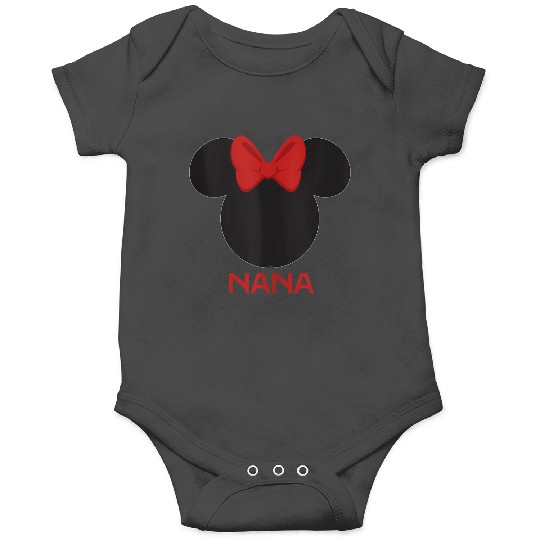 Disney Minnie Mouse Nana Grandma Red Bow Family Mothers Day Onesies