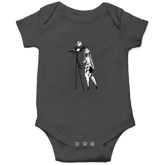 Disneyss The Nightmare Before Christmas Jack Sally Line Art Onesies