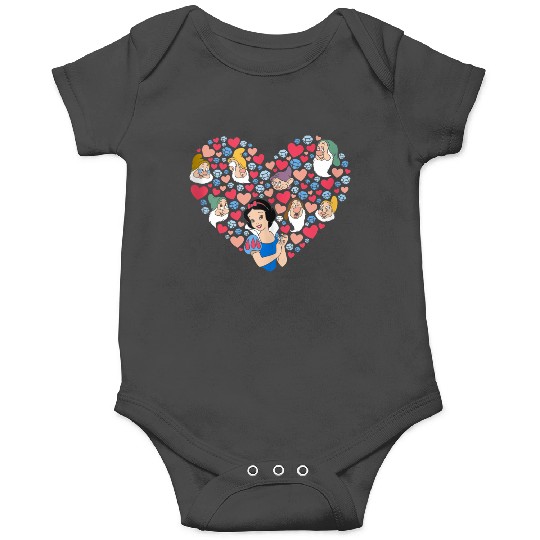 Disneyss Snow White And The Seven Dwarfs Heart Valentine's Day Onesies