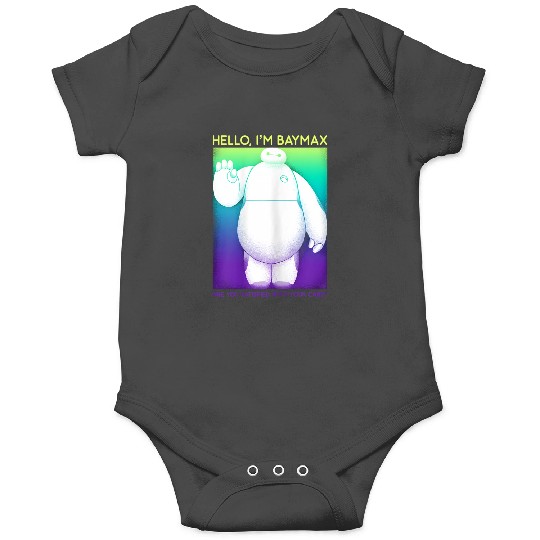 Disneyss Big Hero 6 Baymax Hello Wave Colorful Graphic Onesies