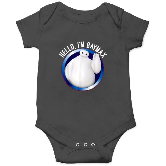 Disneyss Big Hero 6 Baymax Wave Hello Circle Graphic Onesies