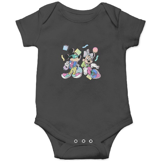 Kids Disney Mickey And Friends Mickey & Minnie Retro 80's Youth Onesies