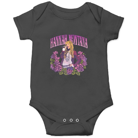 Disneyss Hannah Montana Iconic Popstar Floral Big Chest Frame Onesies