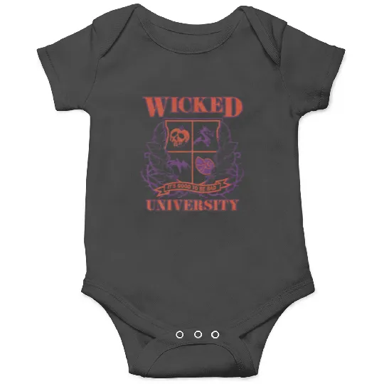 Disney Villains Wicked University Good To Be Bad Retro Logo Onesies
