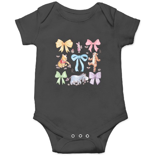 Discover Disney Winnie The Pooh Cute Group Shot Sketch Chest Logo Onesies