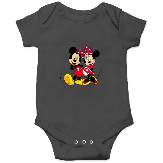 Discover Womens Disney Big Mickey and Minnie Mouse VNeck Blue Small Onesies