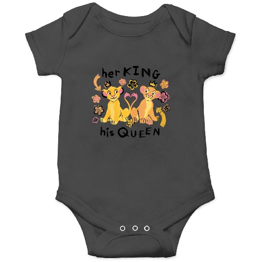 Disneyss The Lion King Her King His Queen Simba Nala Big Logo Onesies