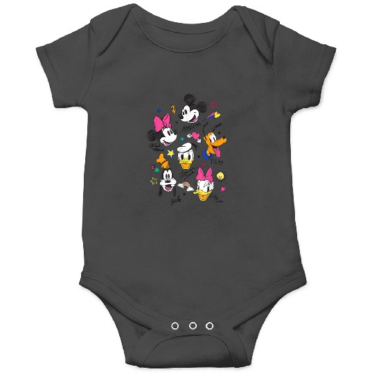 Discover Disney Mickey And Friends Doodle Best Friend Faces Onesies