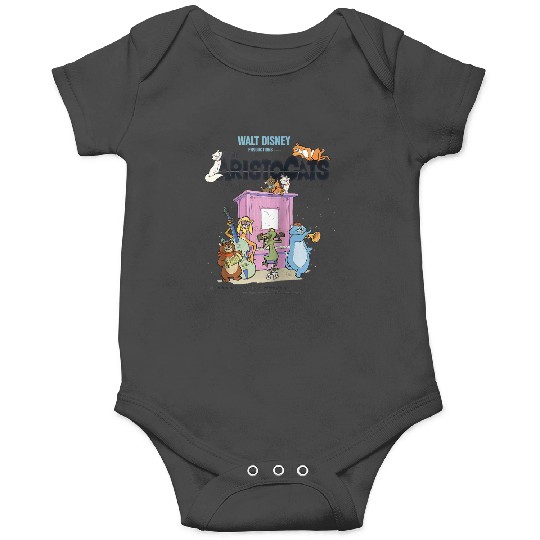 Disney The Aristocats Cats Playing Piano Raglan Baseball Tee Onesies