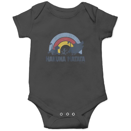 Disneyss The Lion King Hakuna Matata Distressed Rainbow Logo Onesies