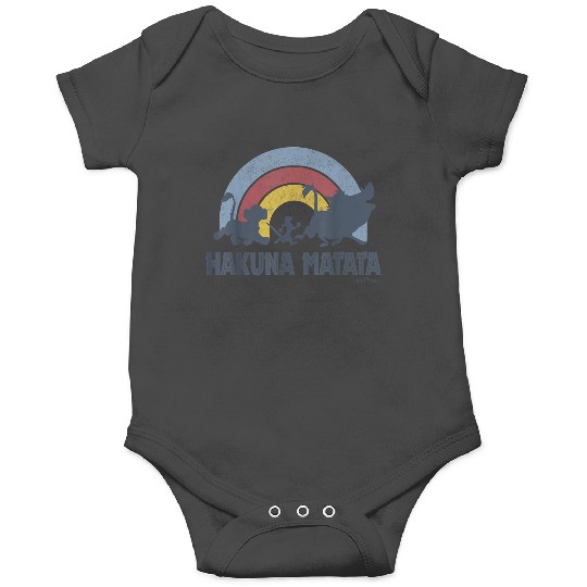 Disneyss The Lion King Hakuna Matata Distressed Rainbow Logo Onesies