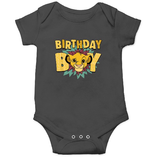Discover Disney The Lion King Birthday Boy Simba Big Face Chest Logo Onesies