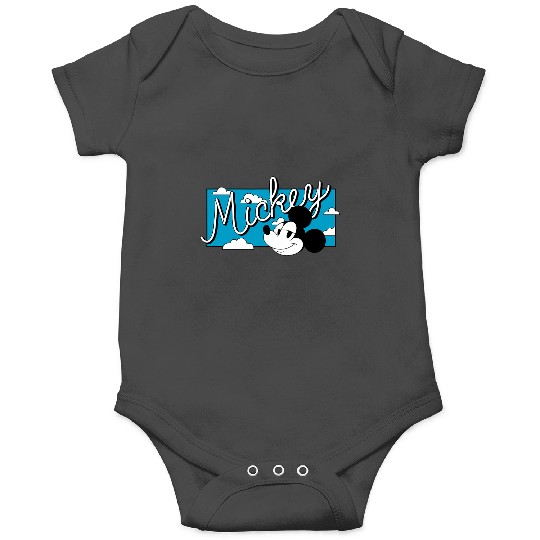 Discover Disney Mickey And Friends Retro Mickey Head Big Chest Logo Onesies