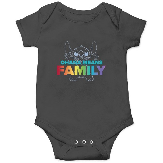 Disneyss Lilo Stitch Ohana Means Family Stitch Rainbow Pride Onesies