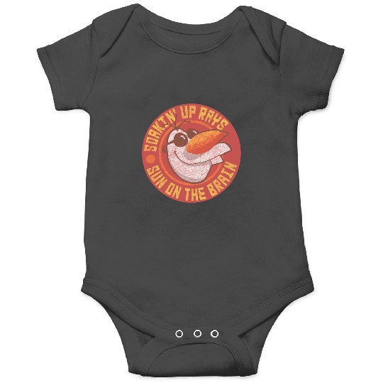 disney frozens Olaf Sun on the Brain Retro Onesies