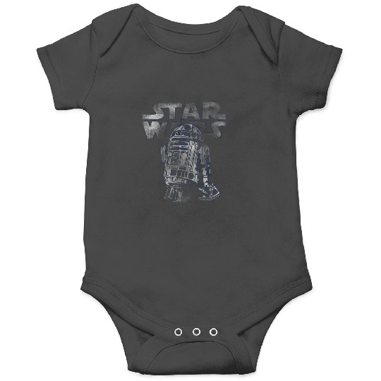 Star Warss R2D2 Vintages Distressed C2 Disney Onesies