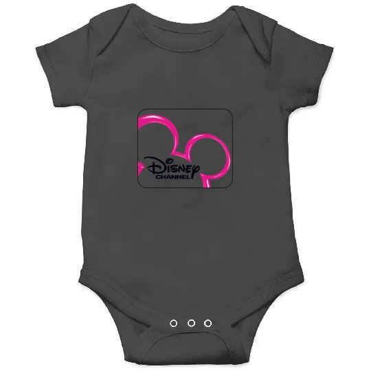 Disney Channel  Mickey Mouse Pink Retro 2000s Logo Onesies