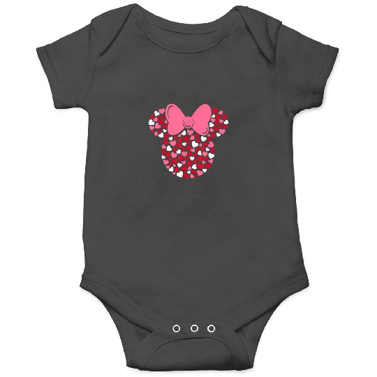 Disney Minnie Mouse Icon Pink Hearts Valentines Onesies
