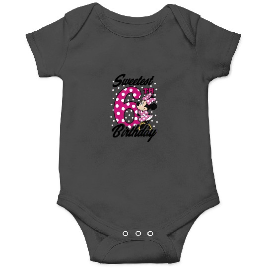 Discover Disney Minnie Mouse Pink Polka Dot Sweetest 6th Onesies