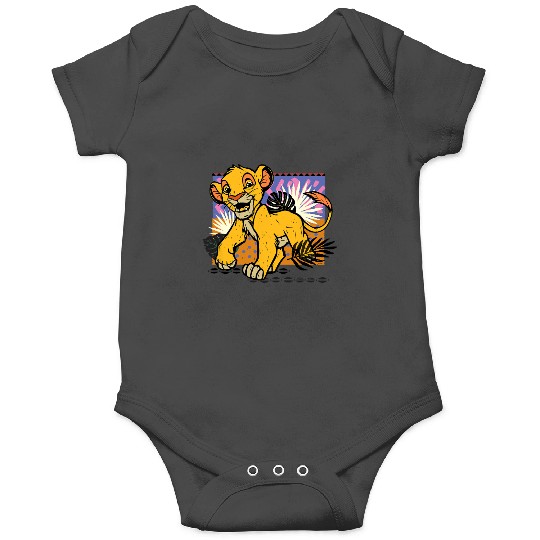 Disney The Lion King 30th Anniversary Wood Block Style Simba Onesies