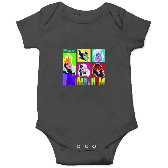 Disney Villains Made For Mayhem Colorful Big Chest Portraits Onesies
