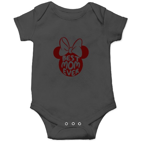 Discover Disney Minnie Mouse Best Mom Ever Text Fill Onesies
