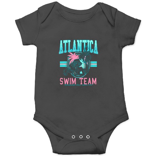 Disney The Little Mermaid Atlantica Swim Team Big Chest Logo Onesies