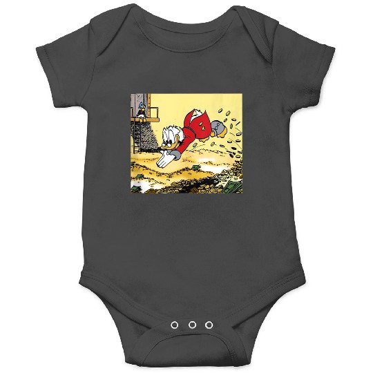 Disneyss Ducktales Scrooge Mcduck Swimming In Cash Onesies