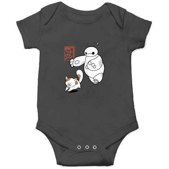 Disney Big Hero 6 Baymax Chasing Mochi Cute Shot Onesies