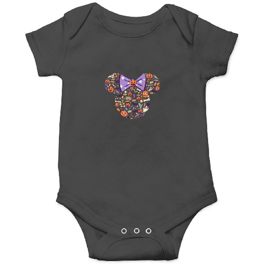 Disney Minnie Mouse Icon Candy and Pumpkins Hall Onesies