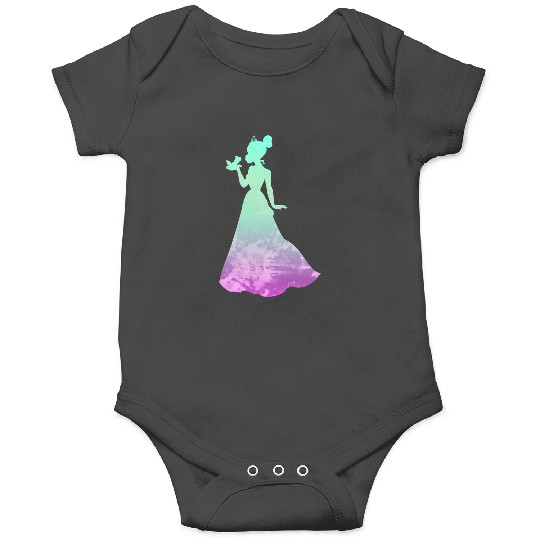 Disney Princess Tiana Silhouette Pretty Tie Dye Onesies