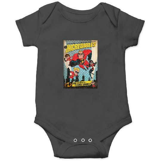 Disney Pixar The Incredibles Family Group Comic Onesies