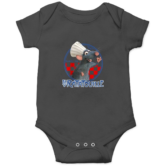 Disney Ratatouille Remy Chef Hat Portrait Raglan Baseball Tee Onesies