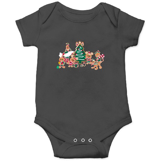 Disney Mickey Pals Gingerbread Cookies and Christmas Tree Merry Christmas 2024 Onesies