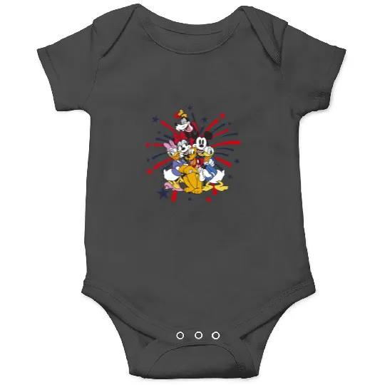 Disney Mickey Classic 4th Of July Fireworks Group Hug Onesies