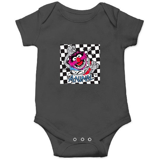 Disney The Muppets Rockstar Animal Checkerboard Portrait Onesies