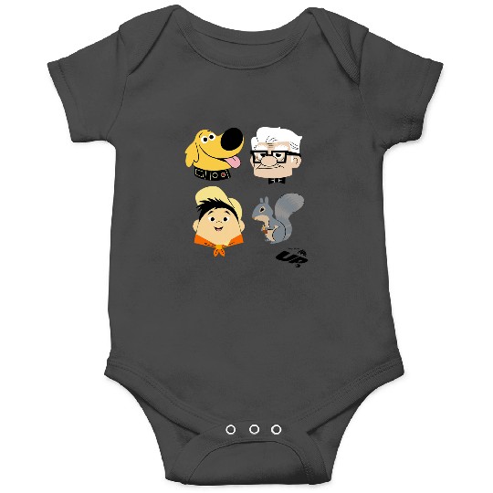 Disney Pixar Up Carl Russell Dug & Squirrel Group Shot Onesies