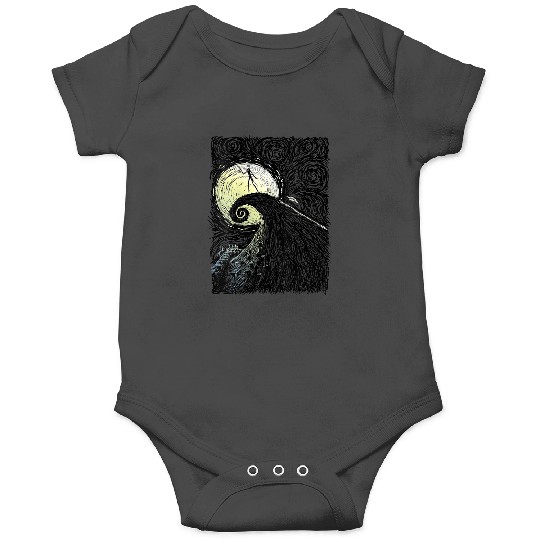 Womens Disney The Nightmare Before Christmas Spiral Hill Portrait V-Neck Onesies