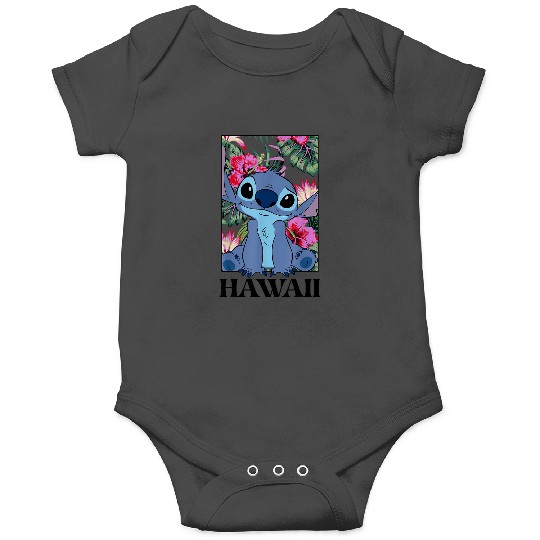Disney Lilo & Stitch Hawaii Hibiscus Cute Floral Portrait Onesies