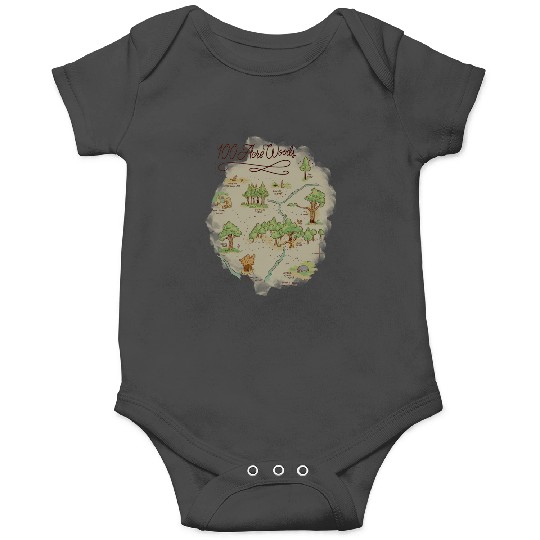 Disney Winnie The Pooh 100 Acre Wood Map Illustration Onesies