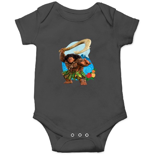 Disneyss Moana 2 Tropical Island Adventure Maui With Fish Hook Onesies