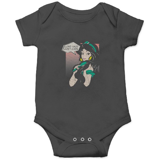 Disney Aladdin Jasmine Long Hair Dont Care Comic Portrait Onesies