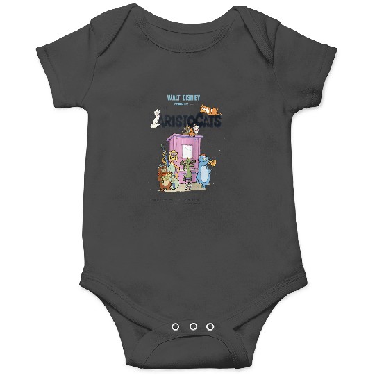 Disney The Aristocats Cats Playing Piano Raglan Baseball Tee Onesies