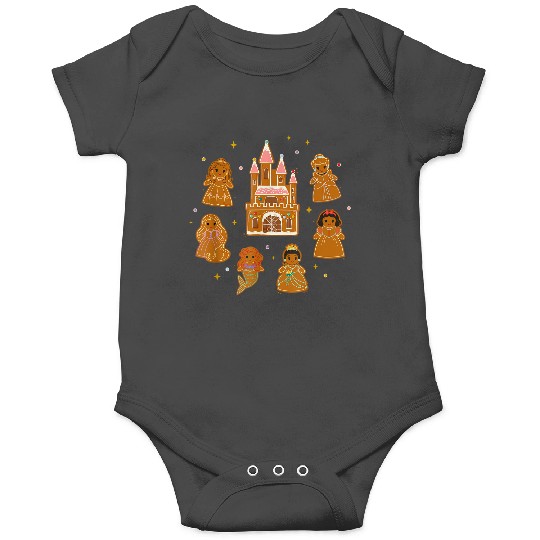 Disney Princess Holiday Christmas Gingerbread Cookie Castle Onesies