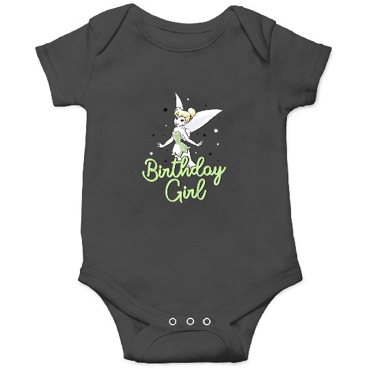 Disneyss Peter Pan Birthday Girl Cute Tinker Bell Chest Logo Onesies