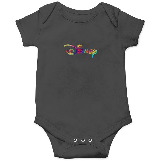 Discover Disney Rainbow TieDye Chest Logo Onesies