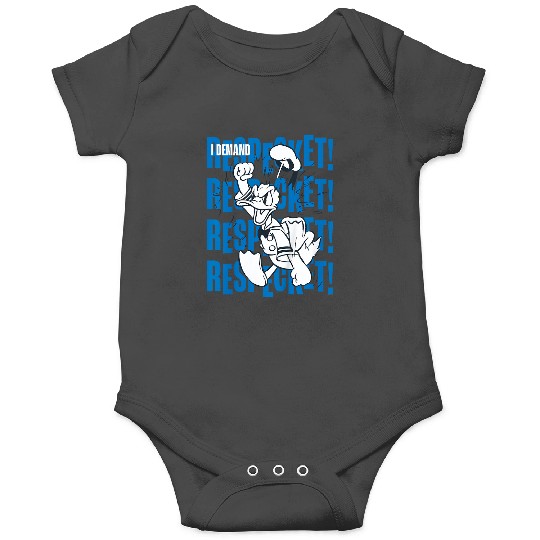 Discover Disneyss Donald Duck 90th Anniversary I Demand Respect Retro Onesies