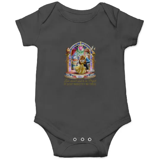 Disney Beauty and The Beast Stained Glass Rose Onesies, Disney Belle and The Beast Onesies