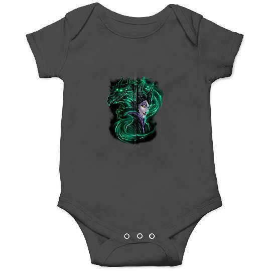 Discover disney sleeping beauty maleficent Greens dragon portrait zip Onesies